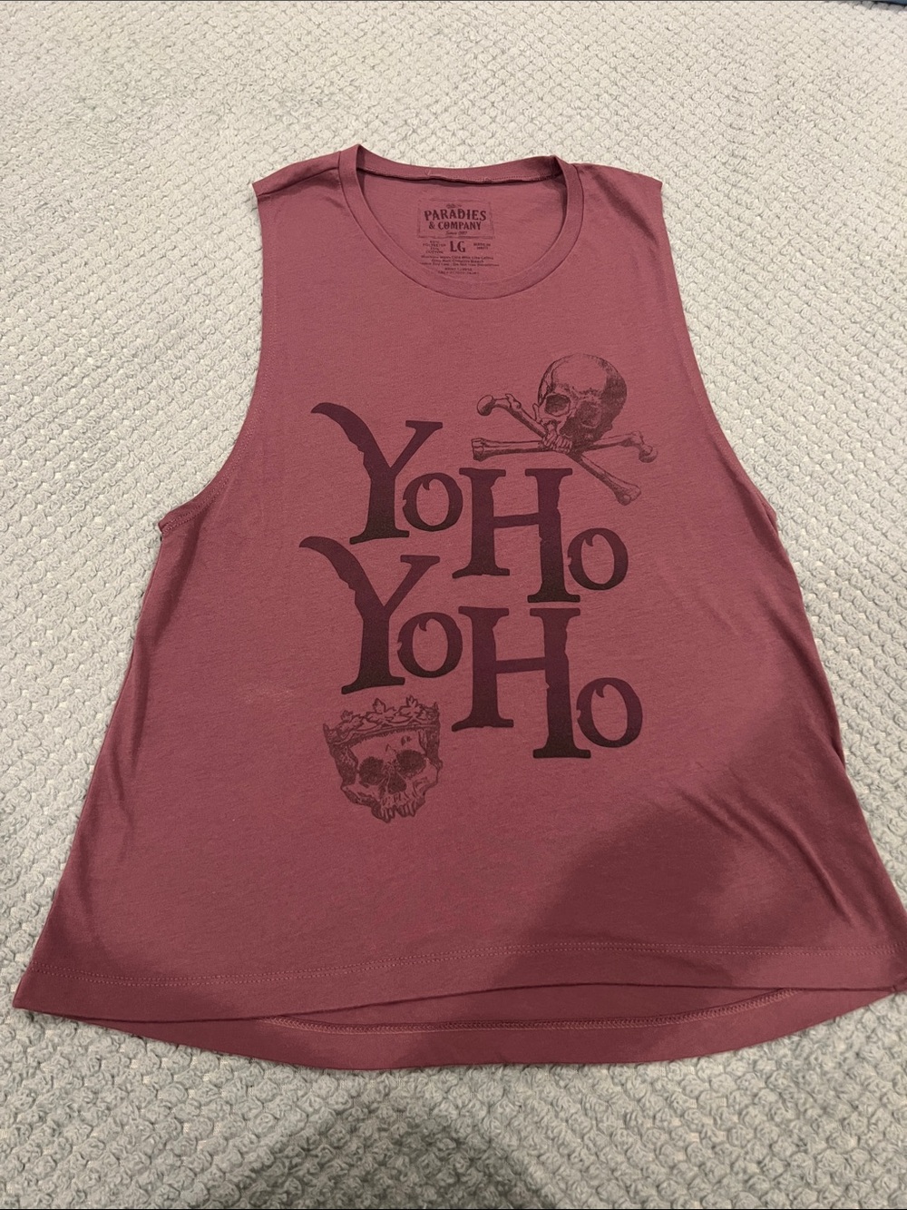 Women's Rose Graphic Muscle Tank - Yo Ho Yo Ho